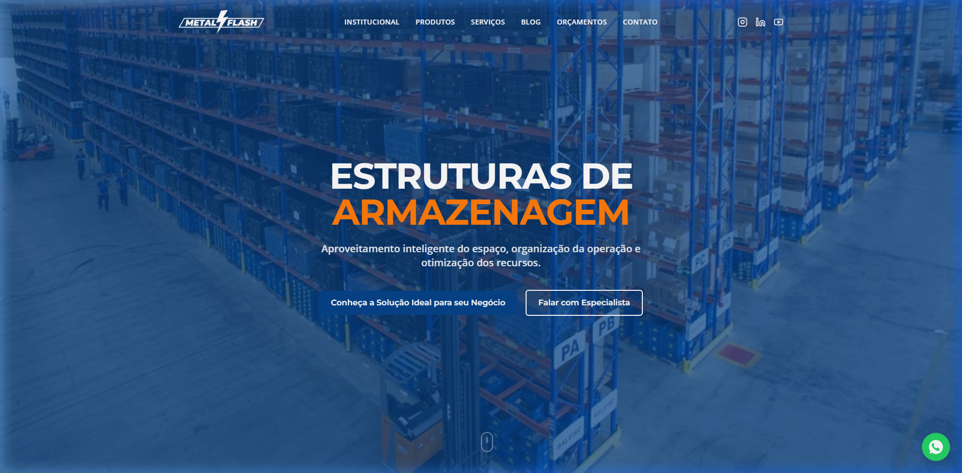 Projeto MetalFlash - Site Institucional